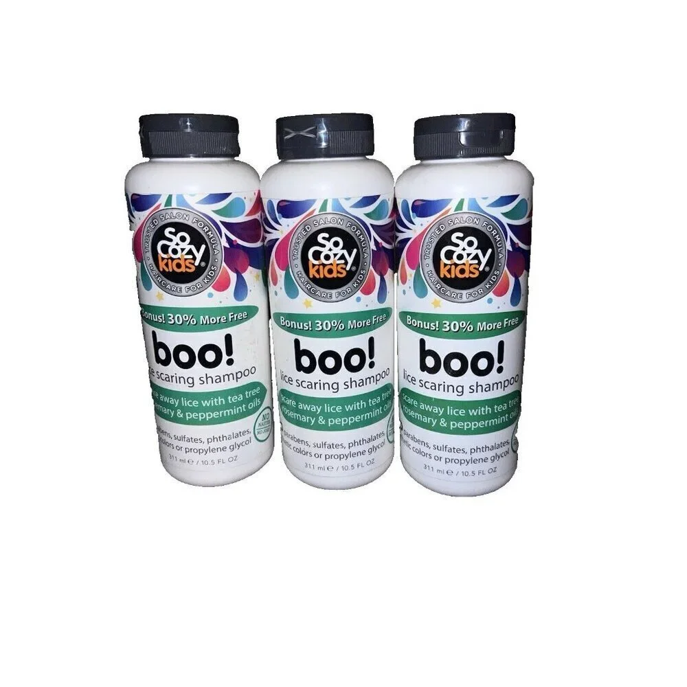 SO COZY Kids Boo! Lice Scaring Shampoo Natural Head Lice Deterrent 10.5 fl oz